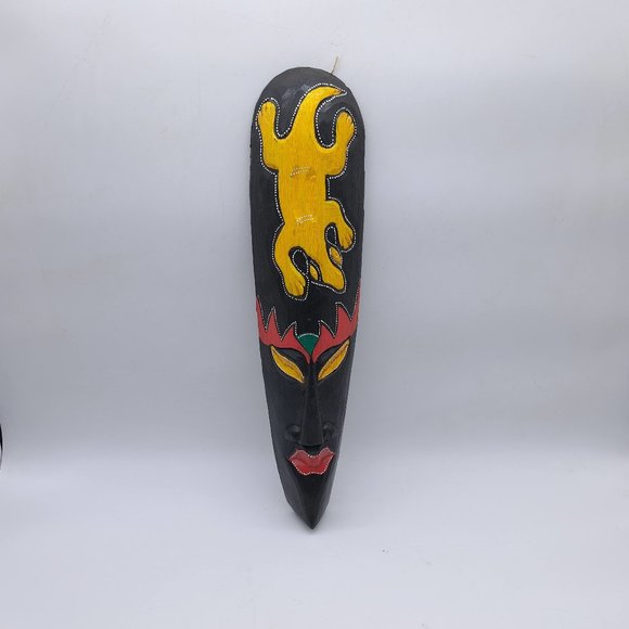 Black Indonesian Wall Mask - Picture 2 of 11